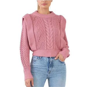 ENGLISH FACTORY Women's Knitted Sweater In Dusty Rose XS